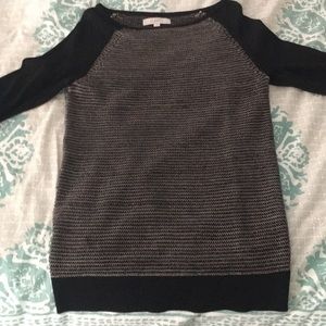 Loft gold and black sweater